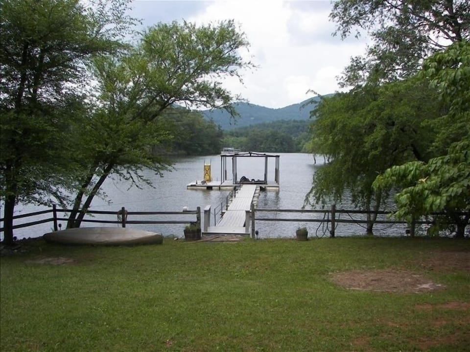 One of the boat docks with the ramp next to it.