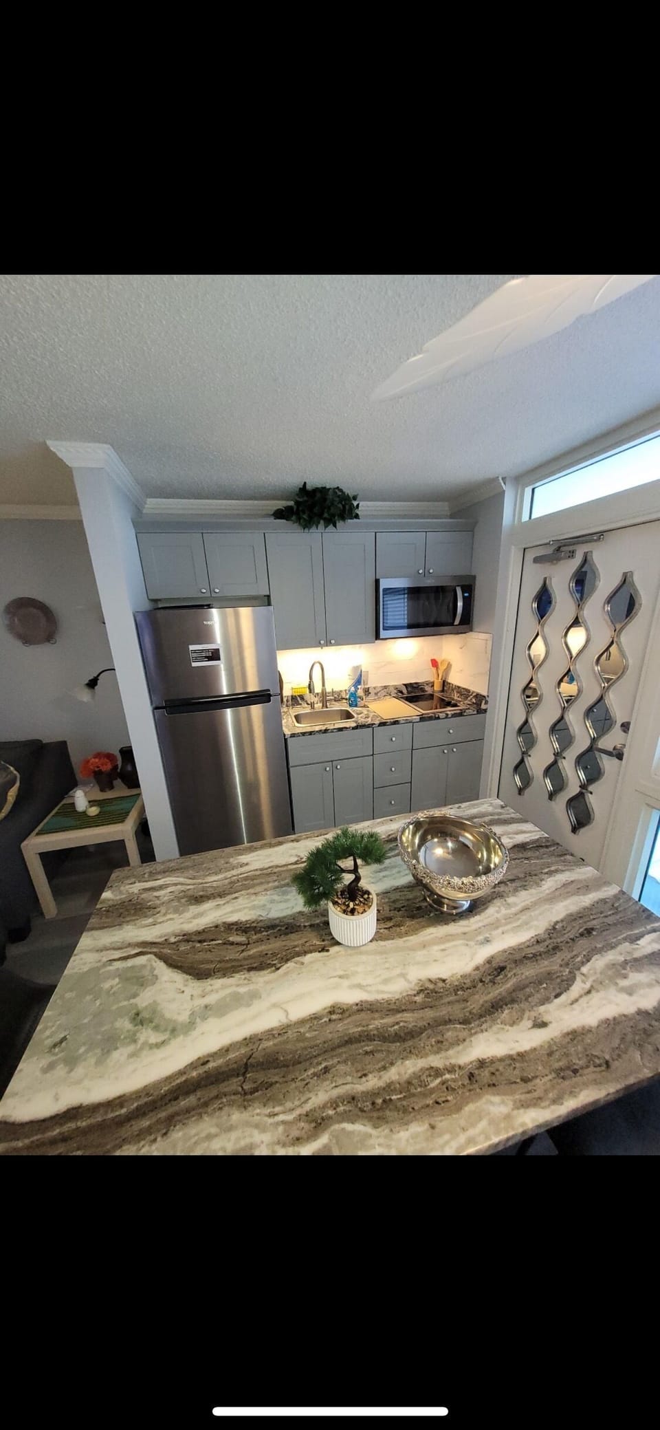 Brand new kitchen cabinet with an island
