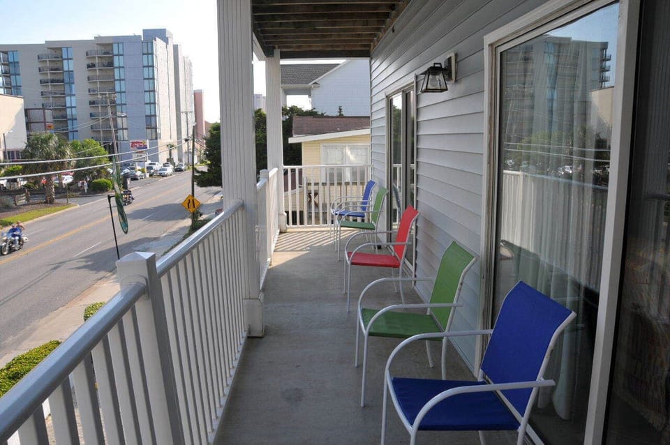 Downstairs balcony.