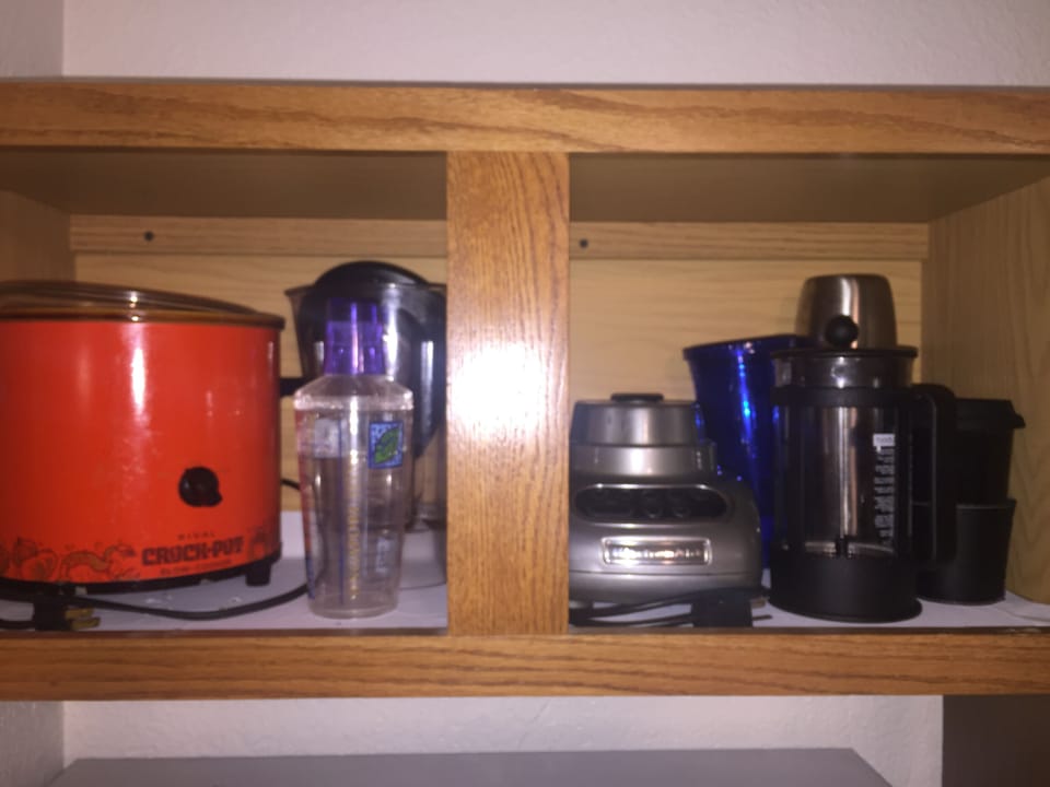 Crockpot, mixer, blender, thermos, french-press, to-go coffee mug.