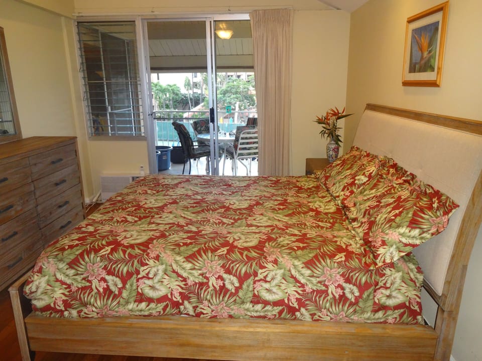 King bed in master bedroom