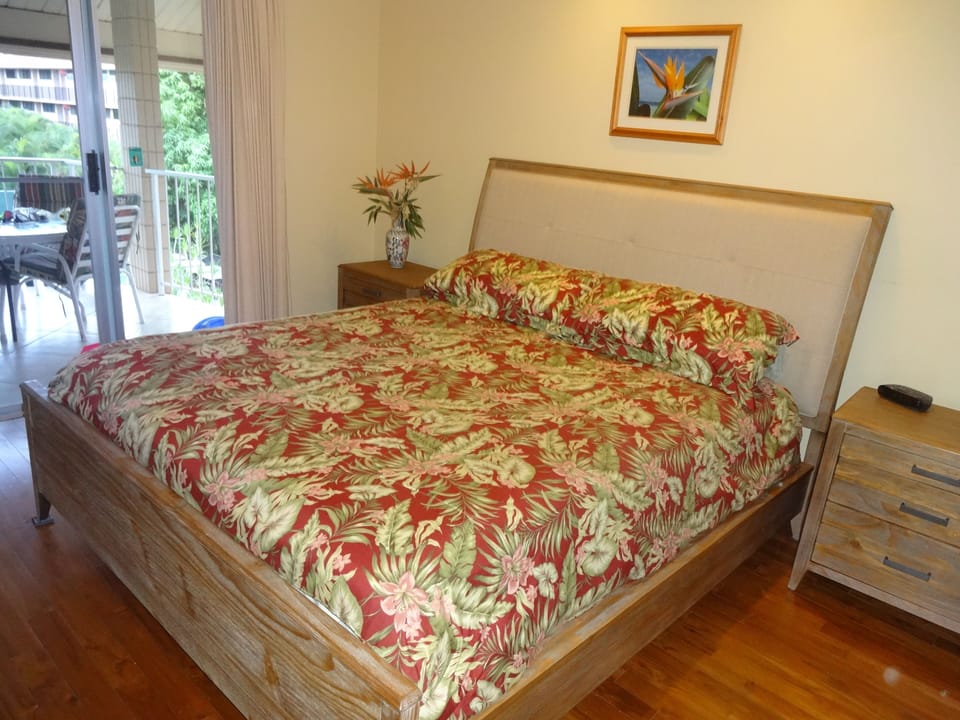 King bed in master bedroom