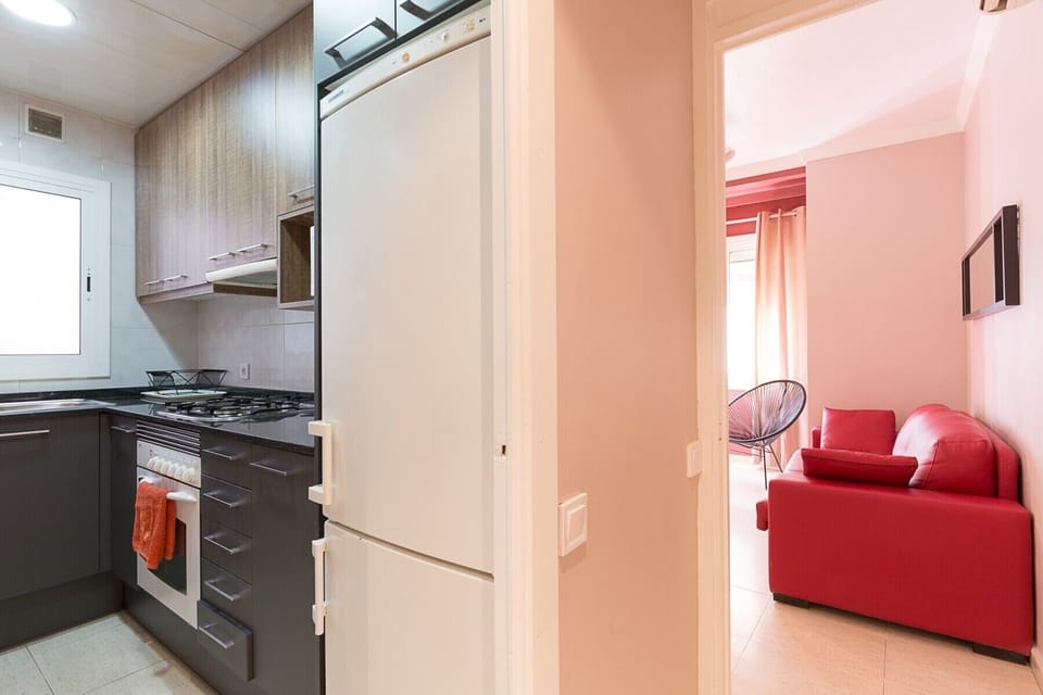equipped kitchen in the housing plaza españa barcelona