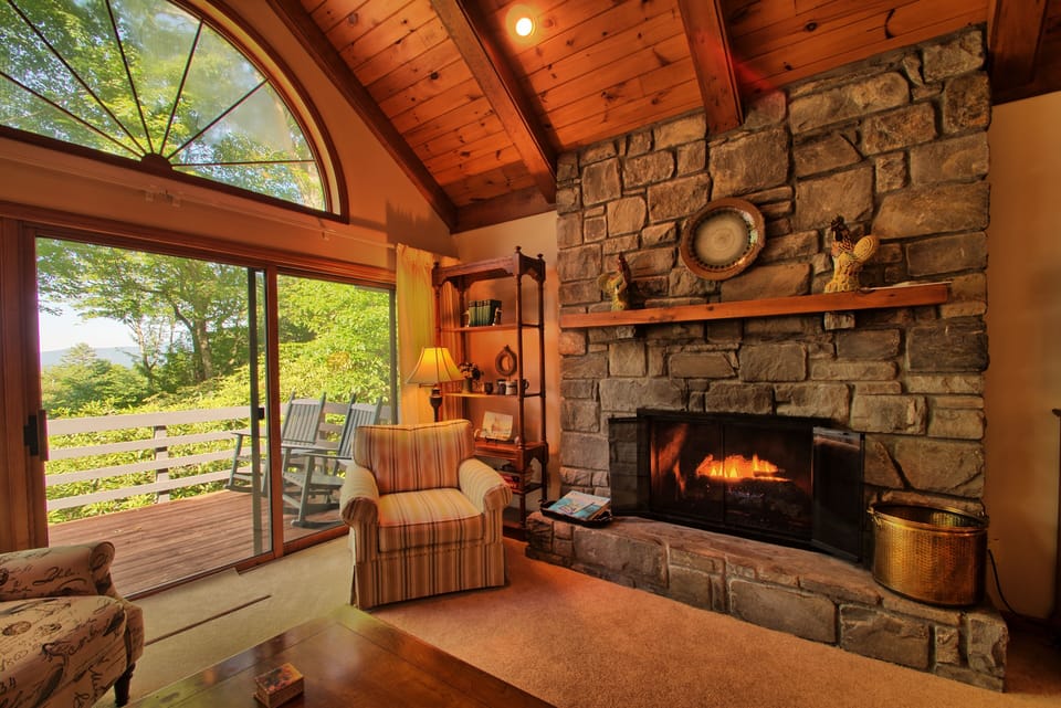 Relax by the fireplace