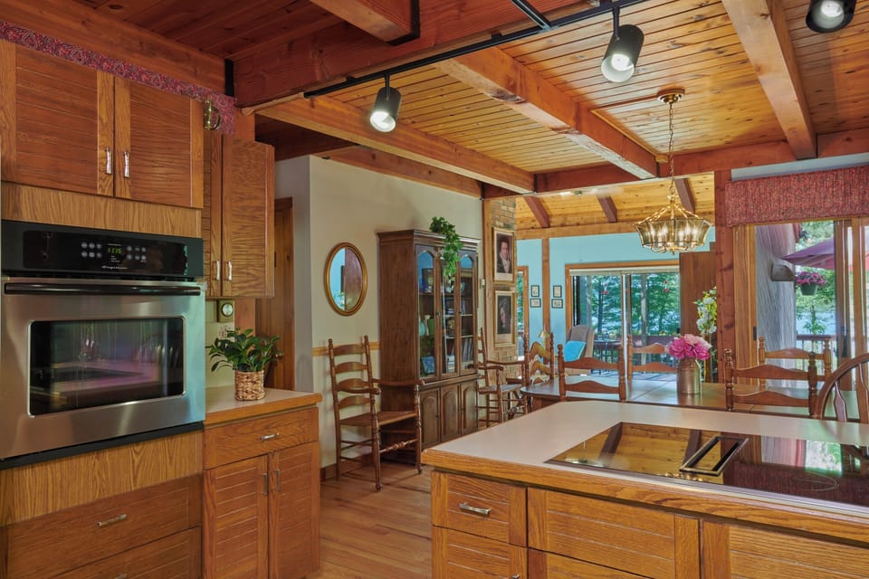 Kitchen and View to Outside.