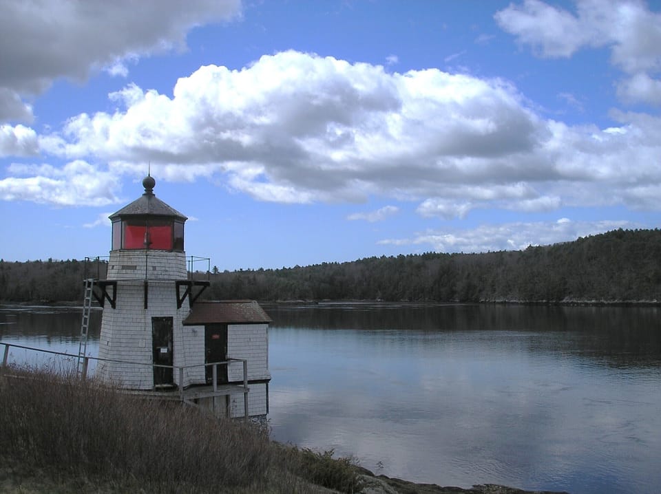 Squirrel Point Lighthouse on the Kennebec River