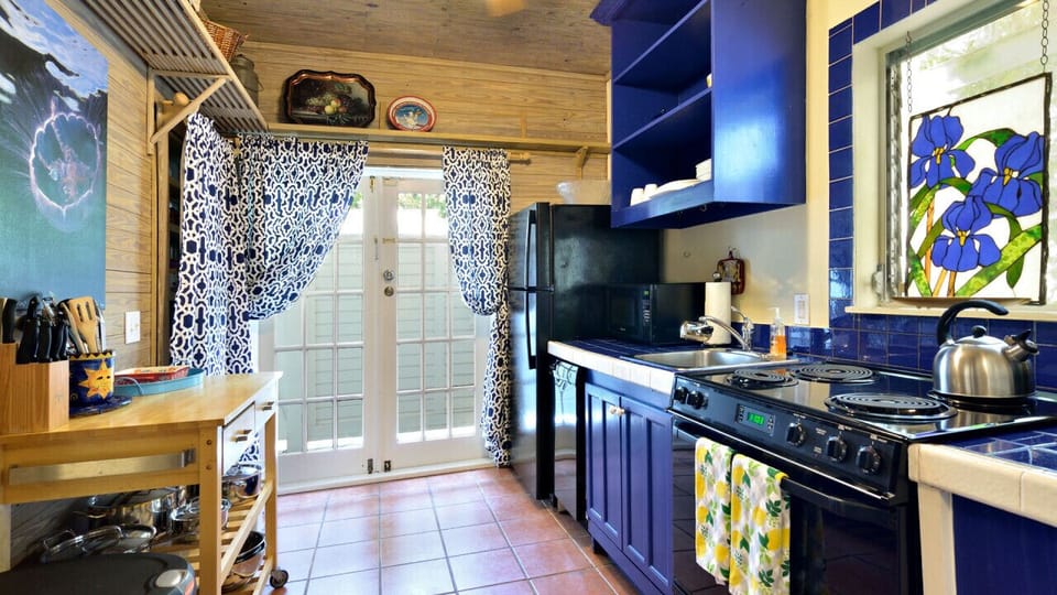 Conch Cottage Kitchen with Cooking Utensils