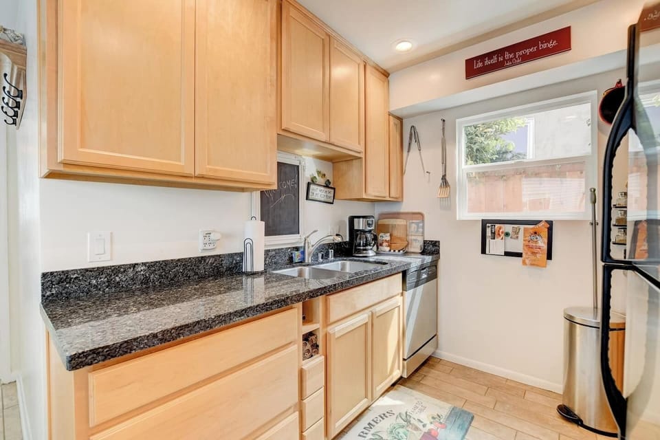 fully stocked kitchen.