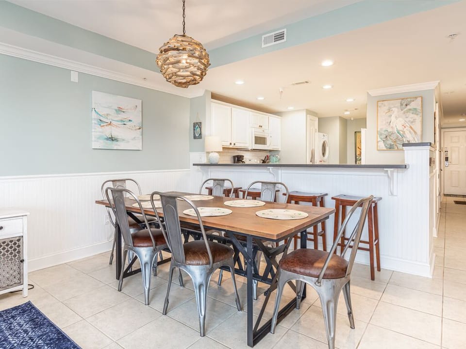 Dining Table seats 6, Breakfast Bar Seats 4