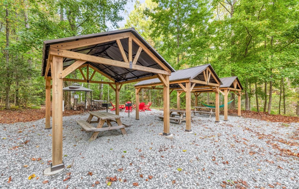 Gazebo covered picnic tables