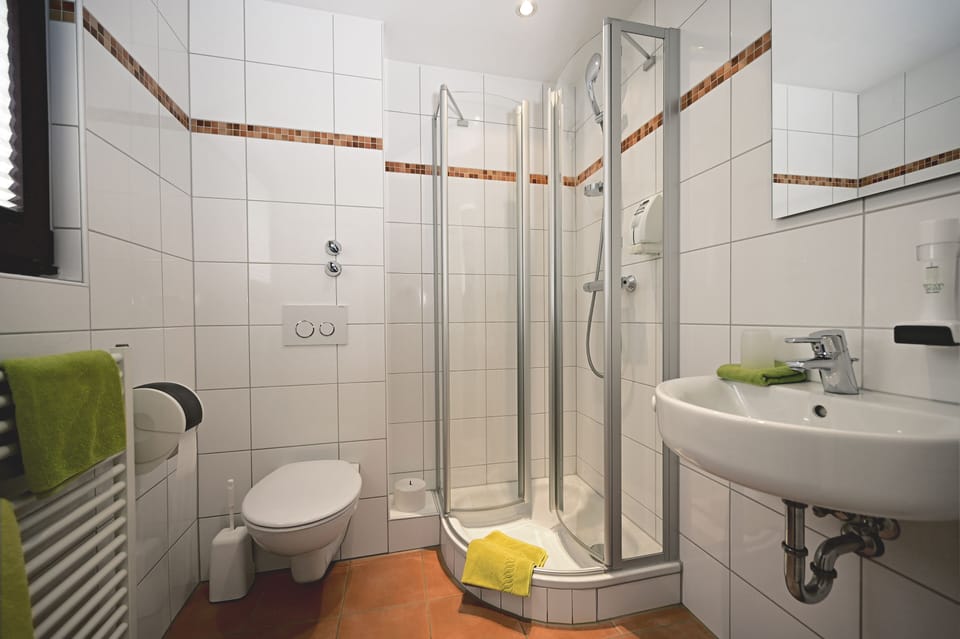 Single Room | Bathroom | Shower, free toiletries, hair dryer, towels