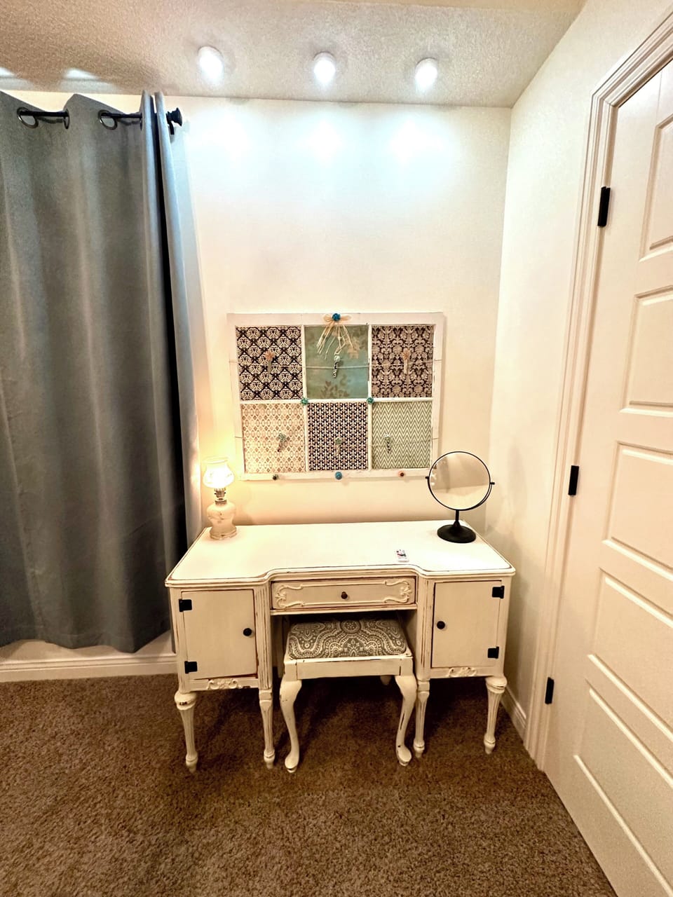 Dressing Table and Magnified Mirror and good lighting.