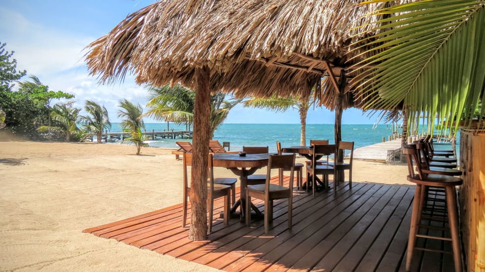 Private beach bar great for dinner and drinks or escaping the sun