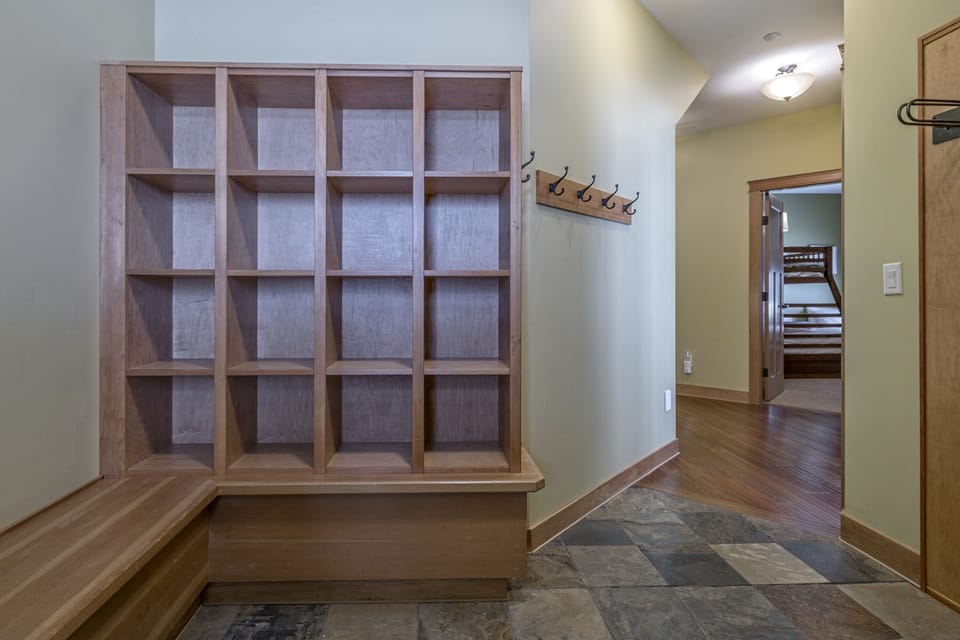 Ski Room with LOTS of Storage Space 