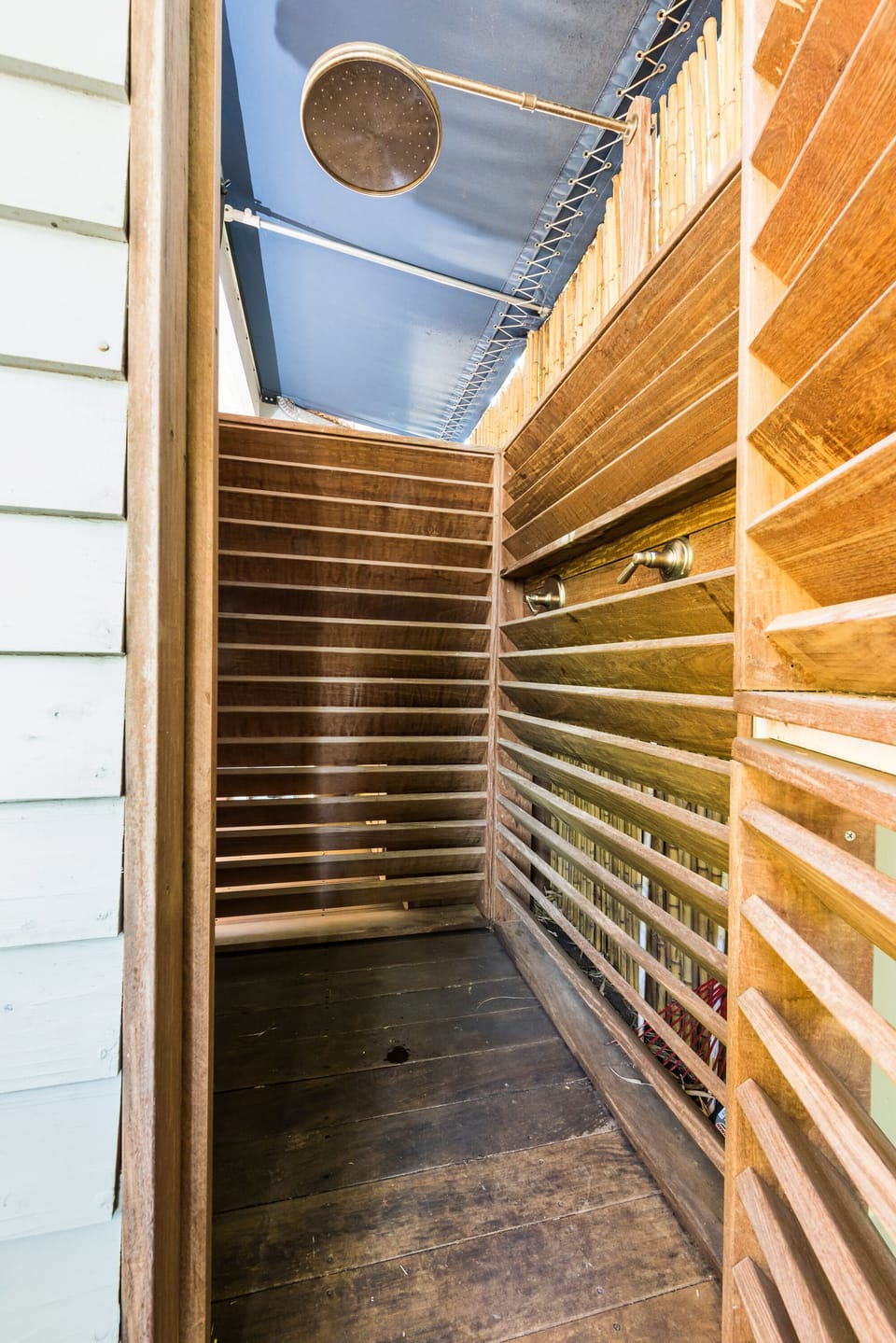 The outdoor shower