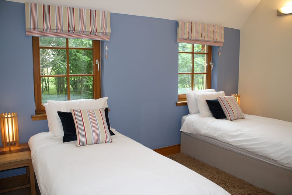 Twin and double bedrooms.