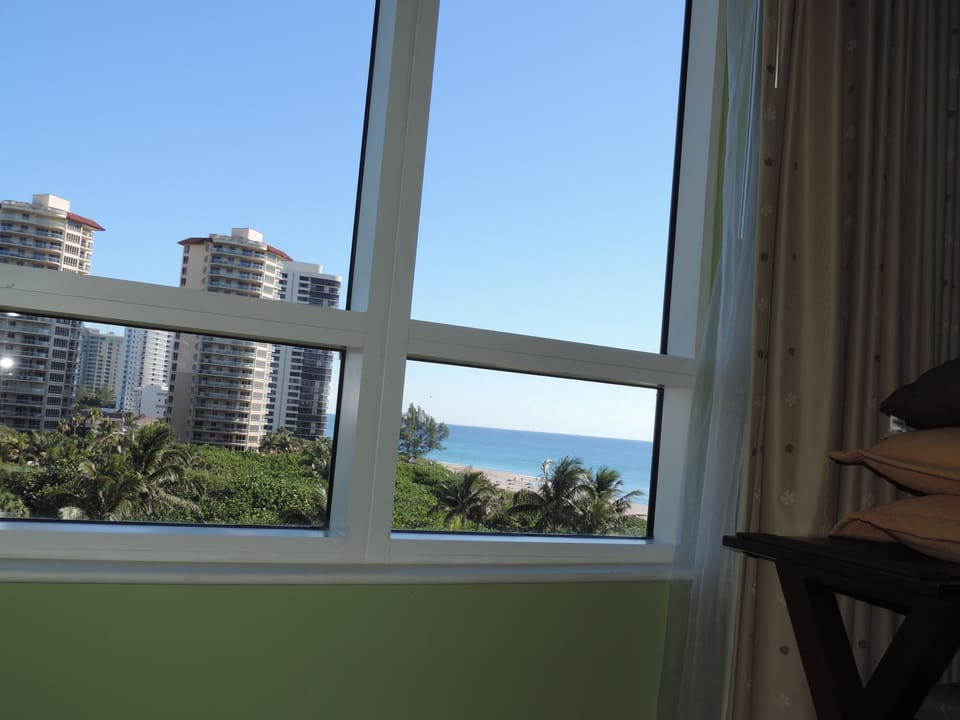 View while laying in bed in the master bedroom.