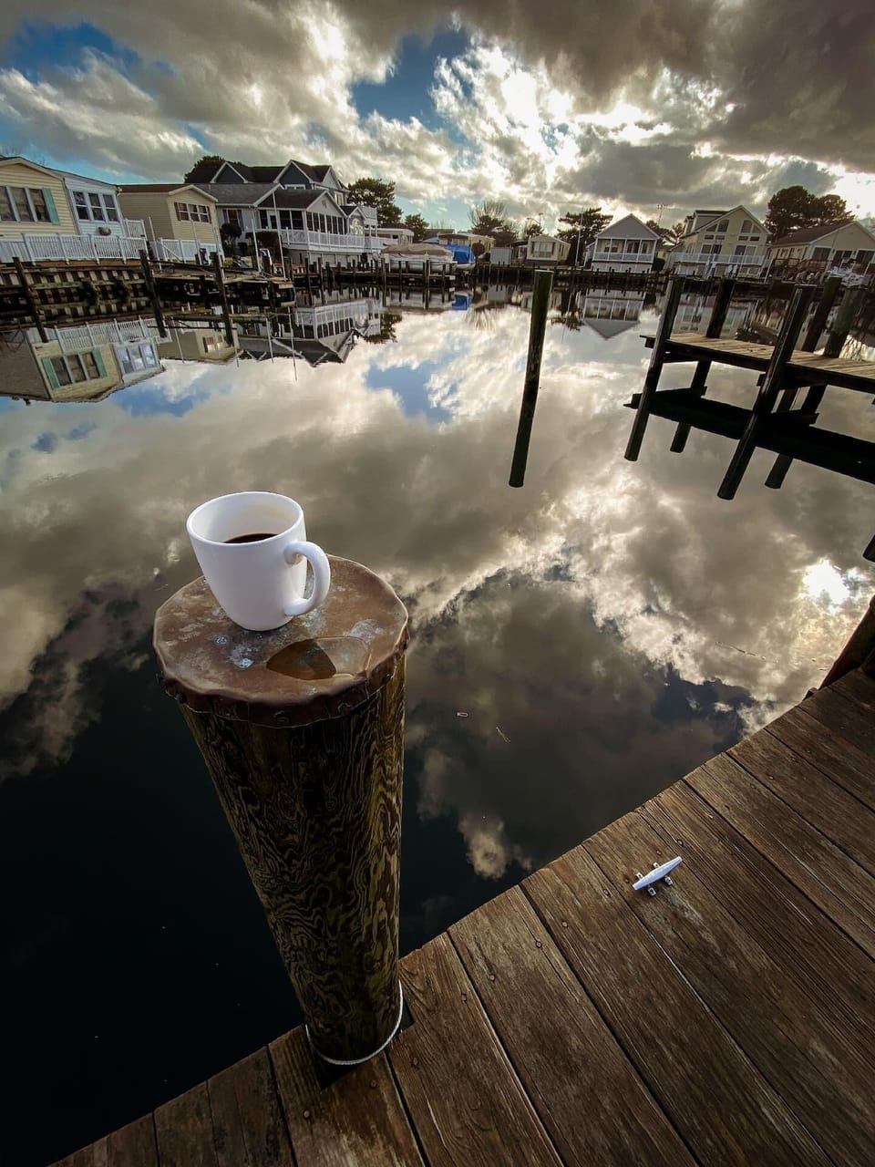 We have big skies and beautiful reflections to enjoy your morning cup of Joe! And this is in February! #offseasonisthebestseason
