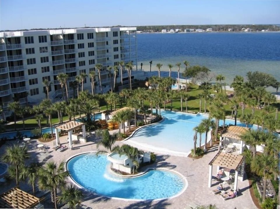 Bayside Lazy River, Pools and Waterfall are available to guests via skybridge!