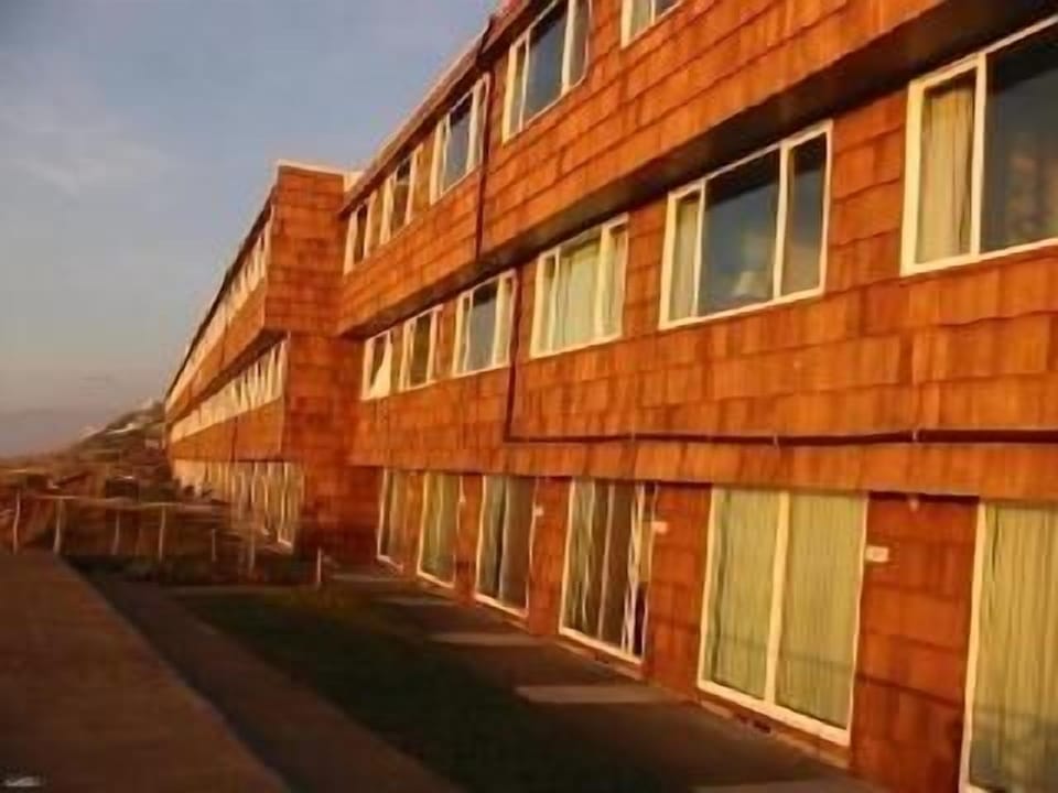 the building
