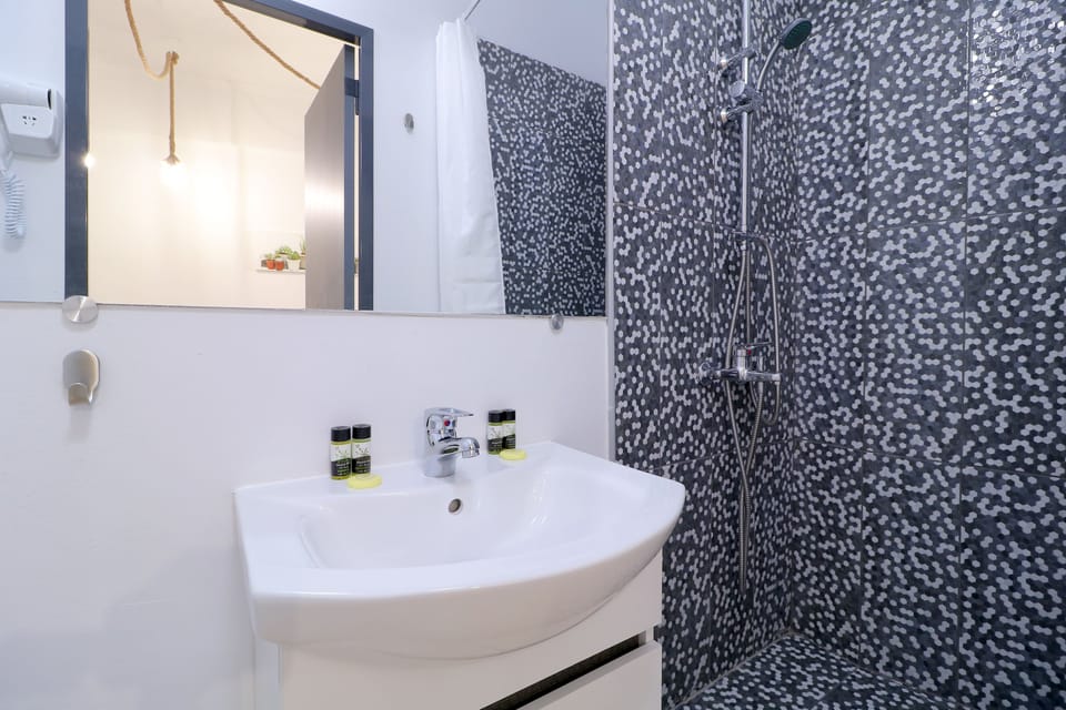 Apartment, 1 Double Bed with Sofa bed | Bathroom | Shower, free toiletries, hair dryer, towels