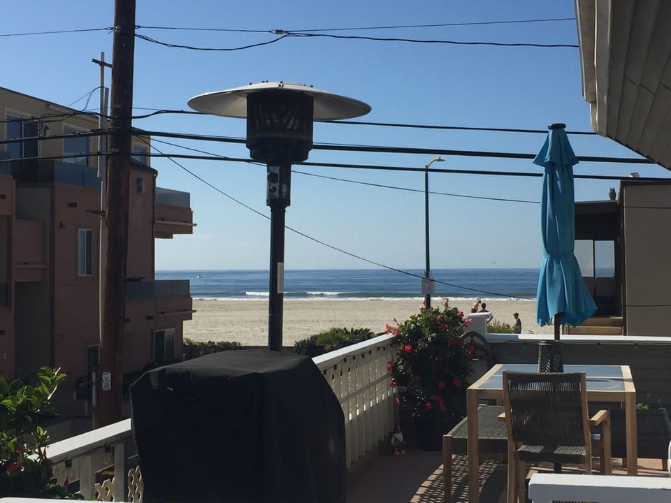 Beach area view from deck.