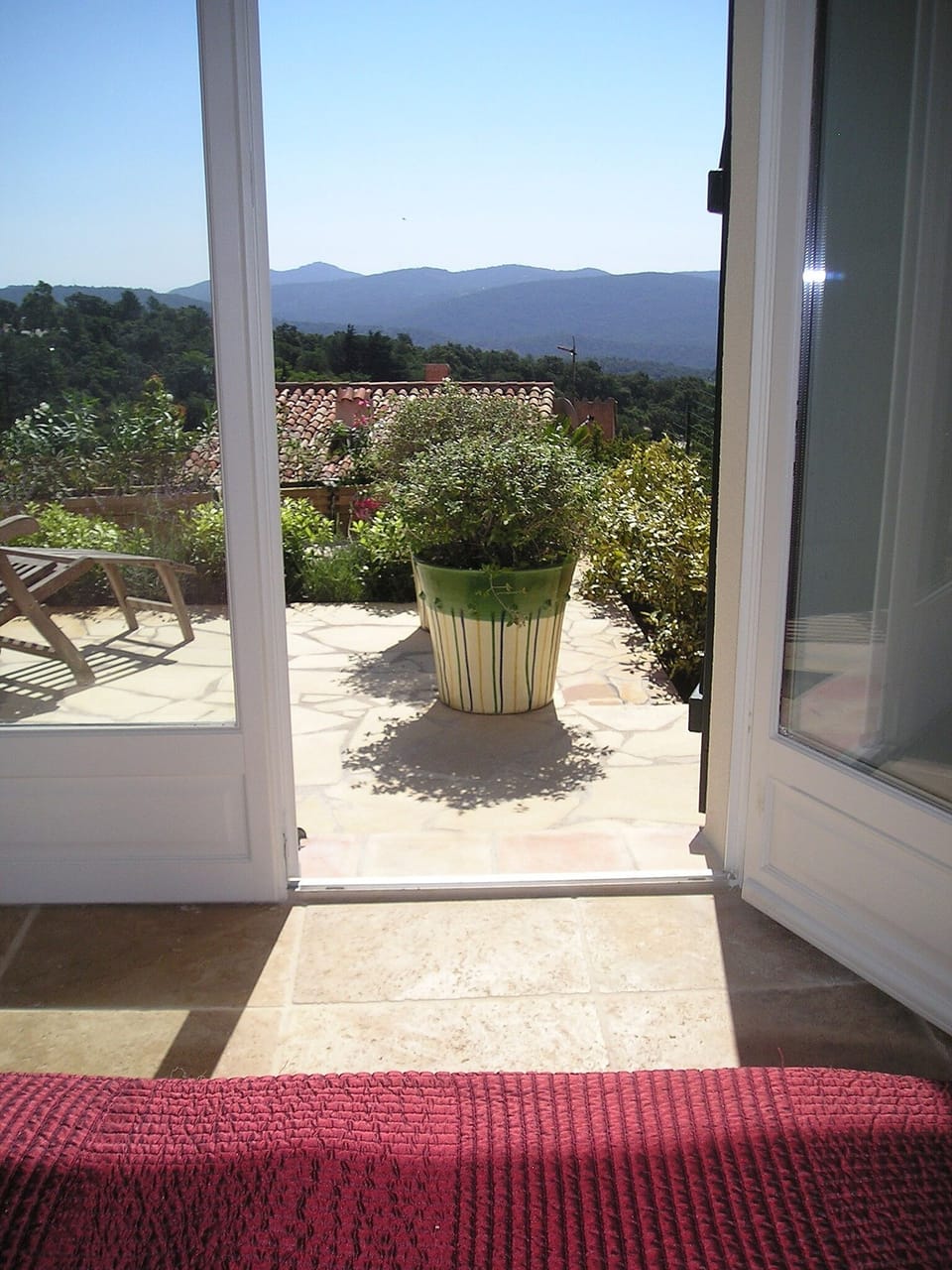 View from poolside bedroom