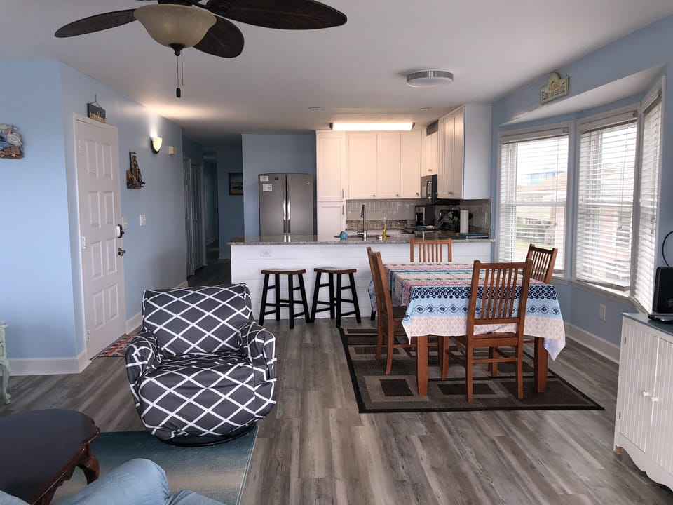 Open Concept Kitchen Dining and Living room
