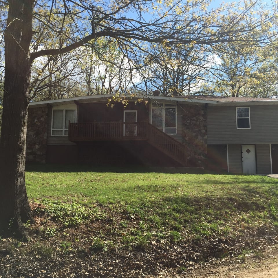 Peaceful Country setting. This is the front of the lake house.