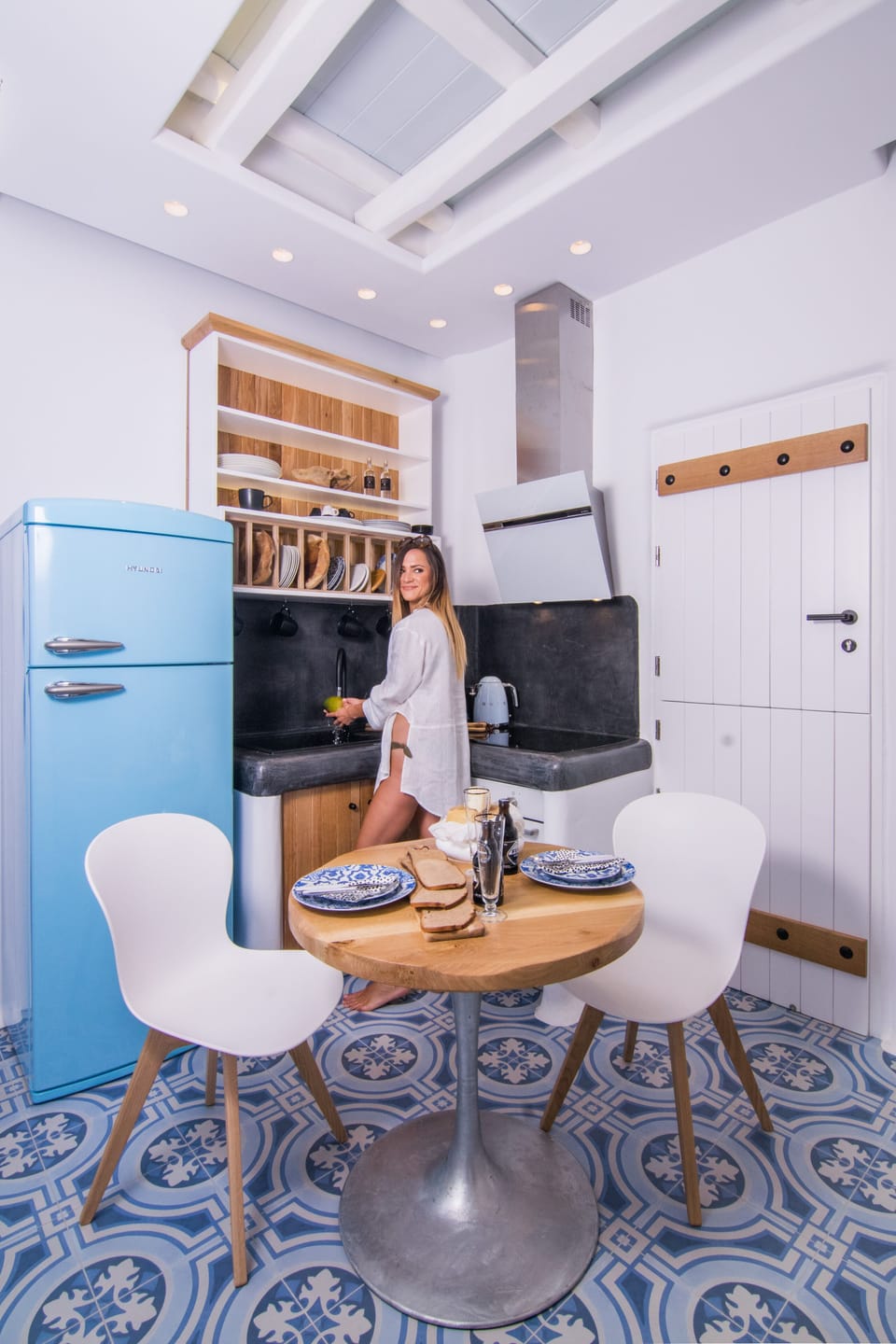 Deluxe Suite, Jetted Tub (Kyma) | Private kitchenette | Oven, espresso maker, electric kettle, cookware/dishes/utensils