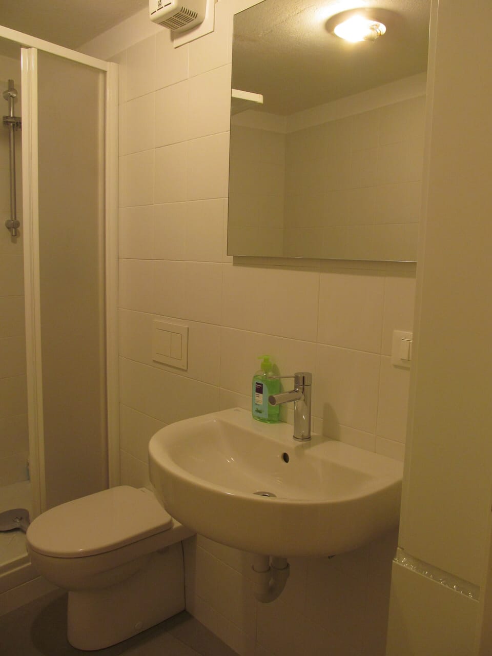 Shower, free toiletries, hair dryer, bidet