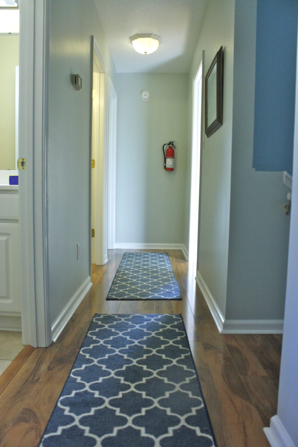 Upstairs hall with access to additional 4 bedrooms and 2 bathrooms.