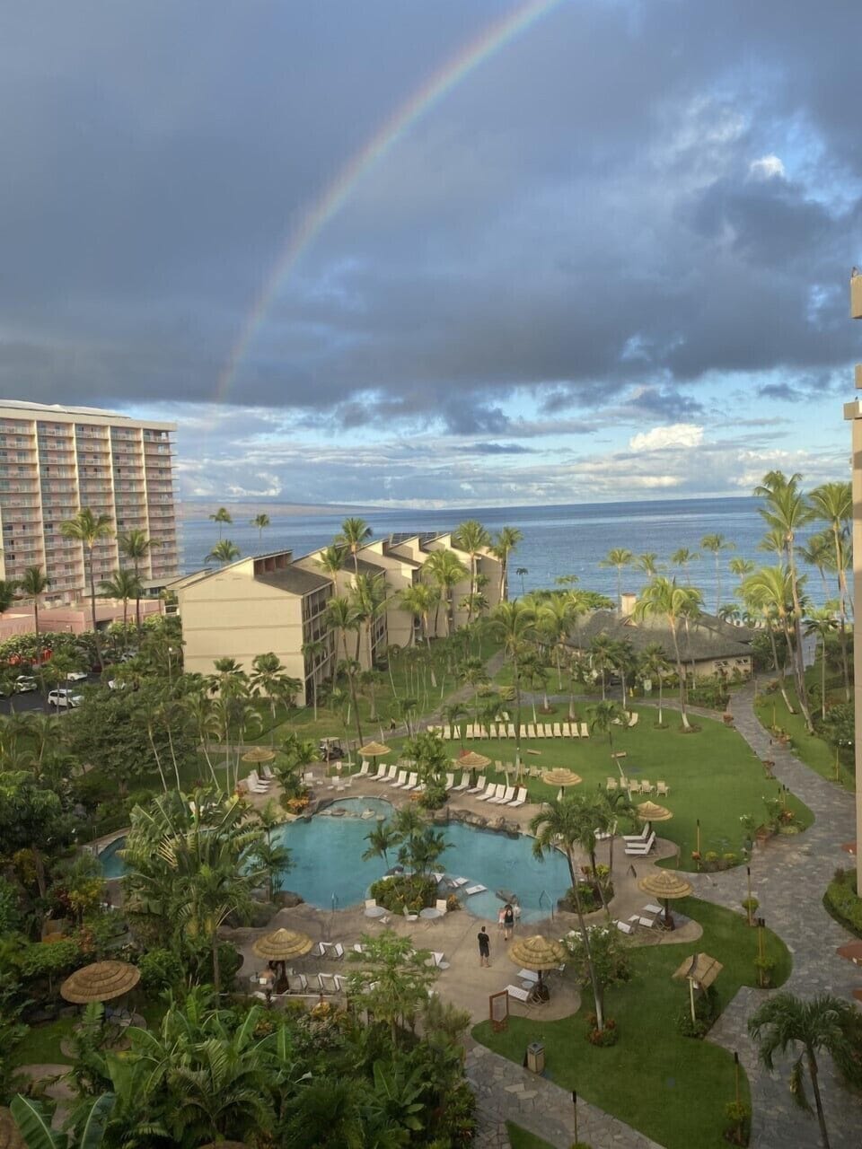 See gorgeous rainbows with a different perspective from this high rise unit. 🌈