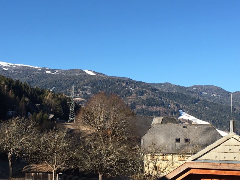 View of the ski run from the chalet