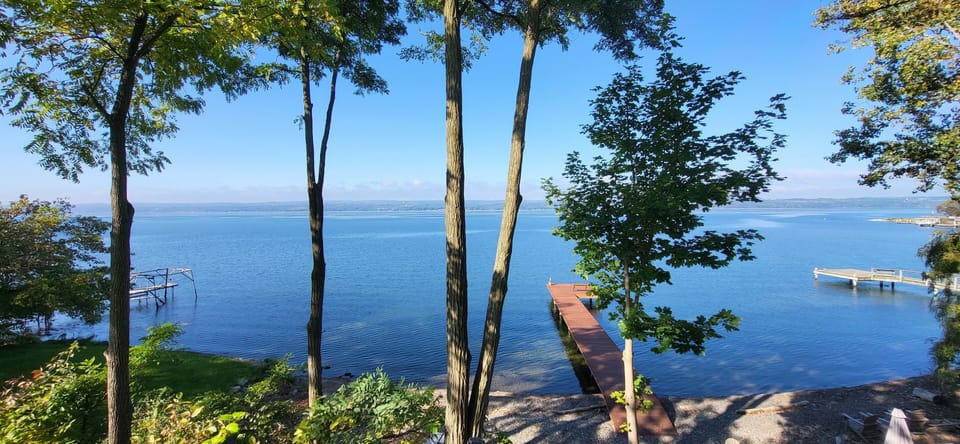 Beautiful Seneca Lake looking west from the house.
