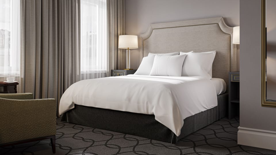 Pillowtop beds, minibar, desk, blackout drapes