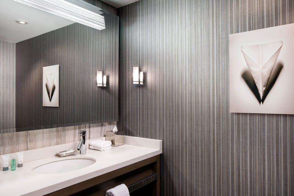 Free toiletries, hair dryer, towels