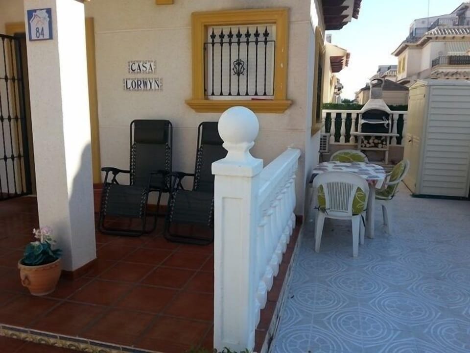 BBQ area to the side of the Villa. 