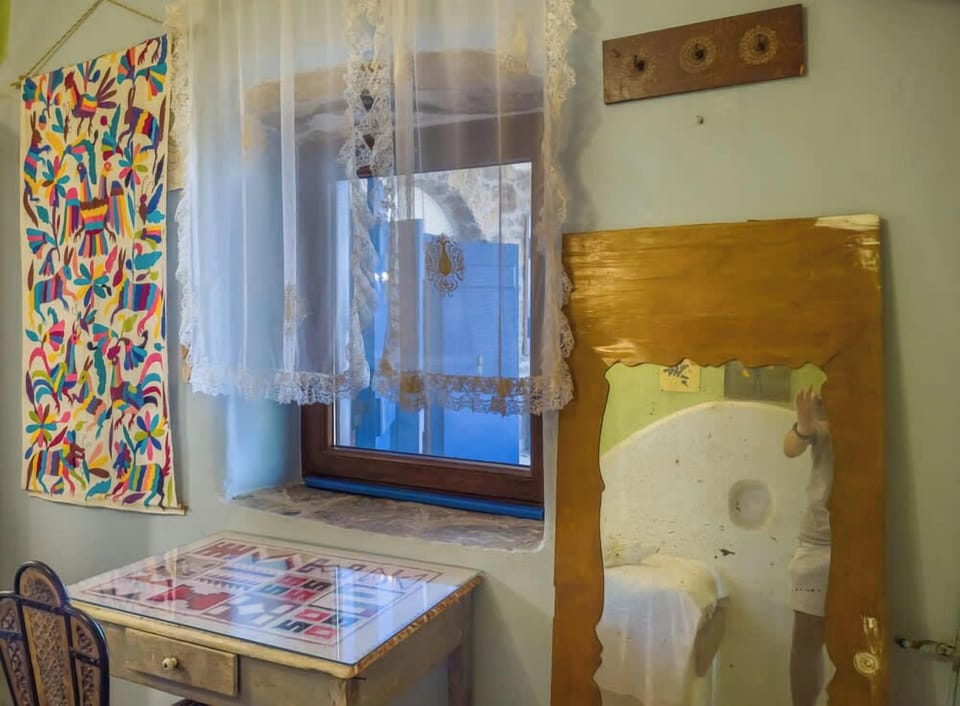 Single bedroom elegantly decorated in a traditional Cretan style