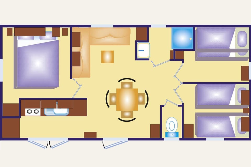 Mobile Home, 3 Bedrooms | Floor plan