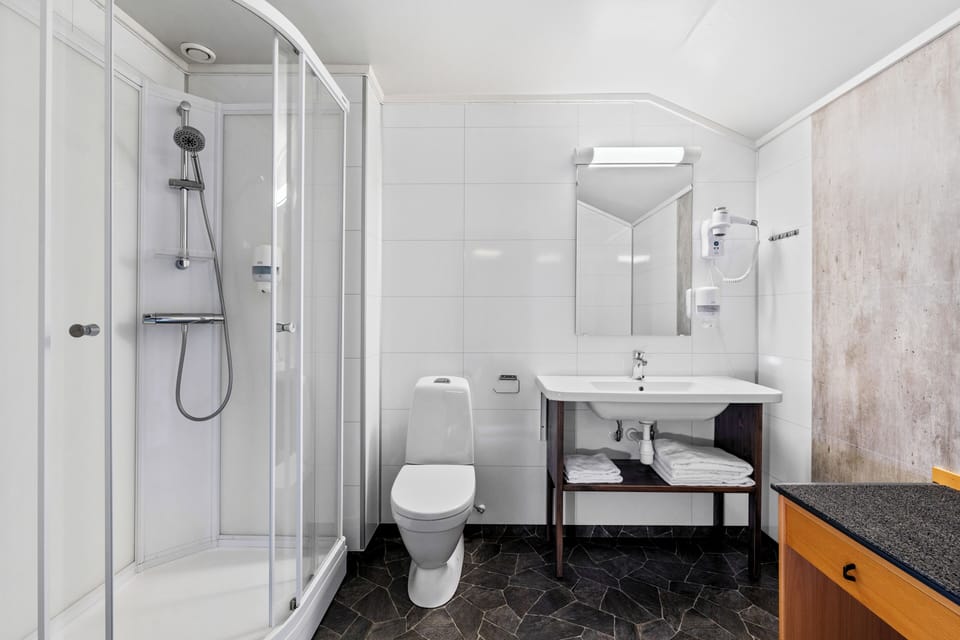 Economy Twin Room, 2 Twin Beds | Bathroom | Free toiletries, hair dryer, towels