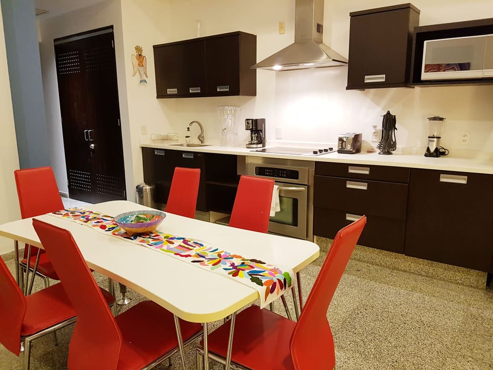 Apartment | Private kitchen | Fridge, microwave, oven, stovetop