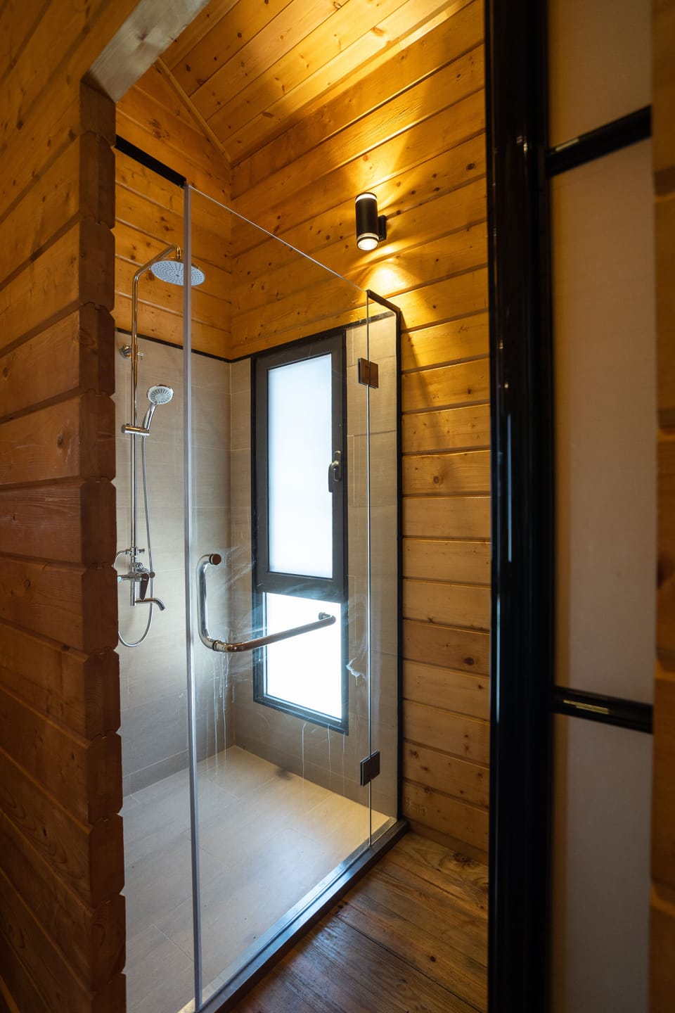 Shower, free toiletries, hair dryer, slippers