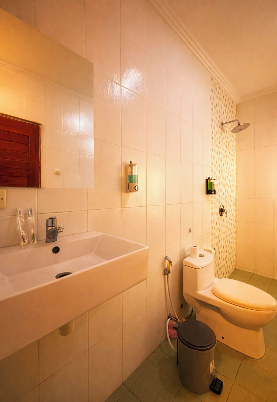 Deluxe Room, Ocean View | Bathroom | Shower, free toiletries, hair dryer, slippers