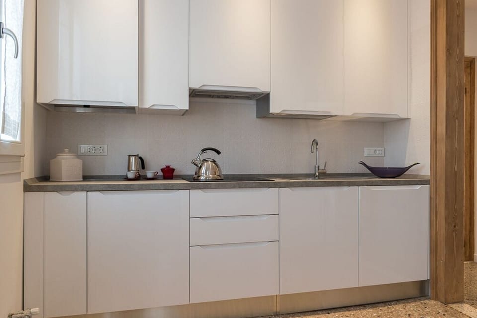Deluxe Apartment, 1 Bedroom | Private kitchen | Full-size fridge, microwave, oven, stovetop