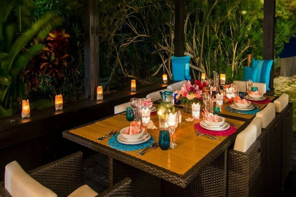 Outdoor dining and service from your own chef and butler service!