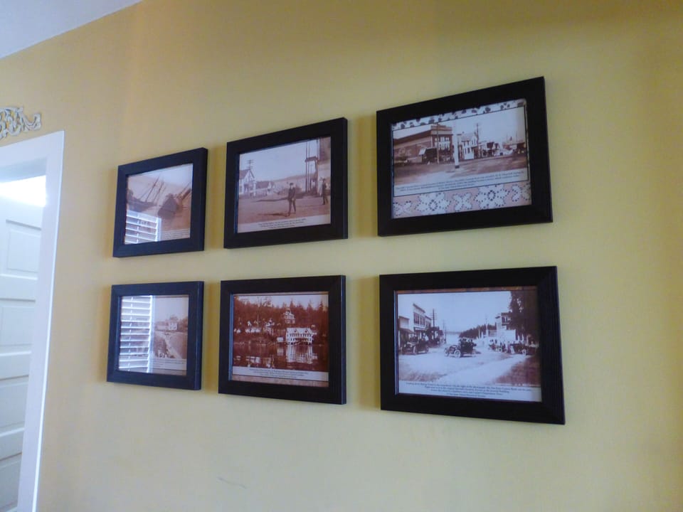 Historic Friday Harbor photos in laundry room