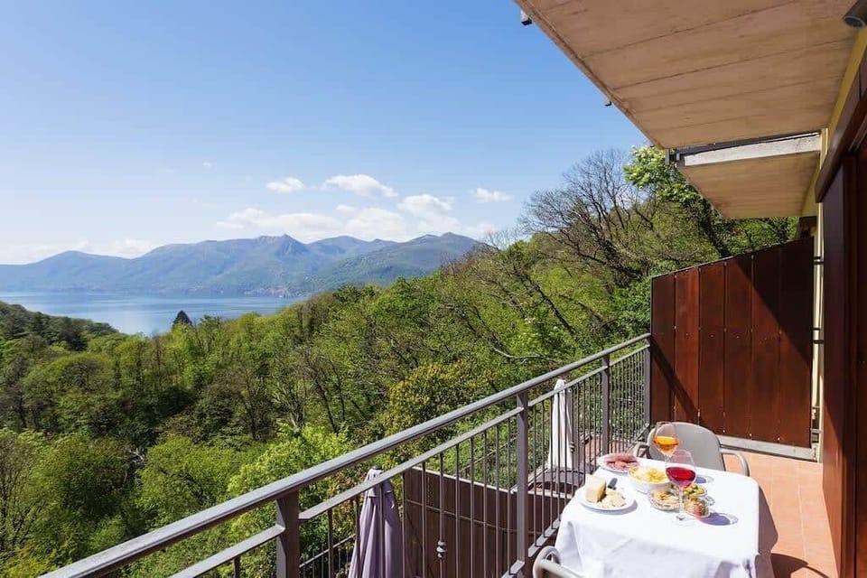 Balcony with lake view