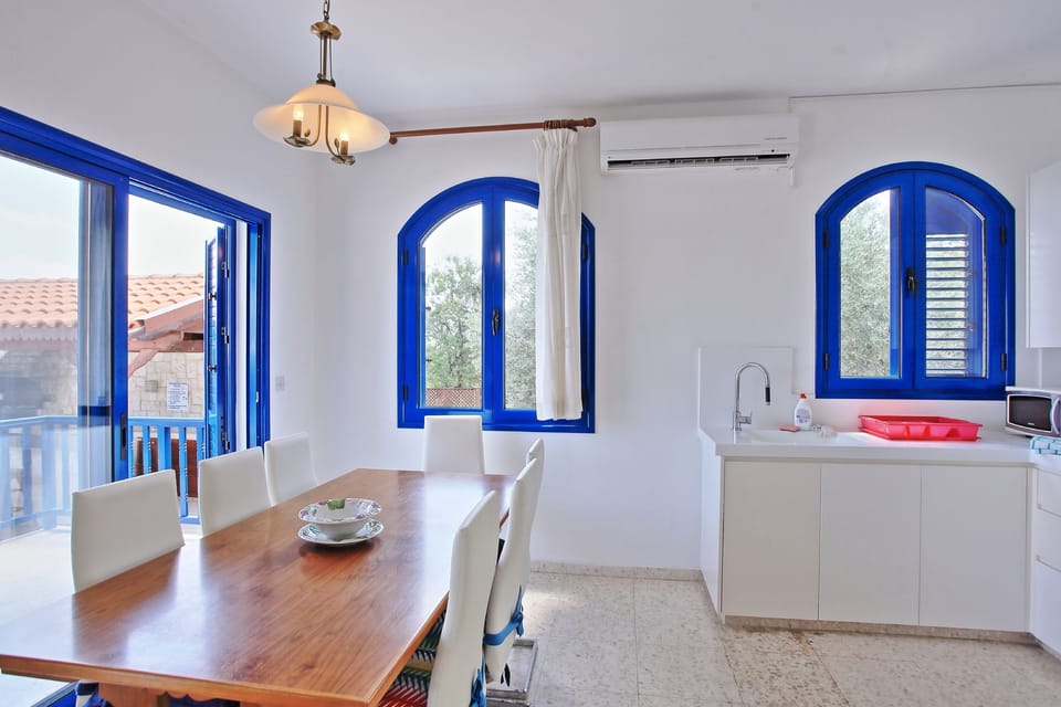 Dining table by the kitchen area