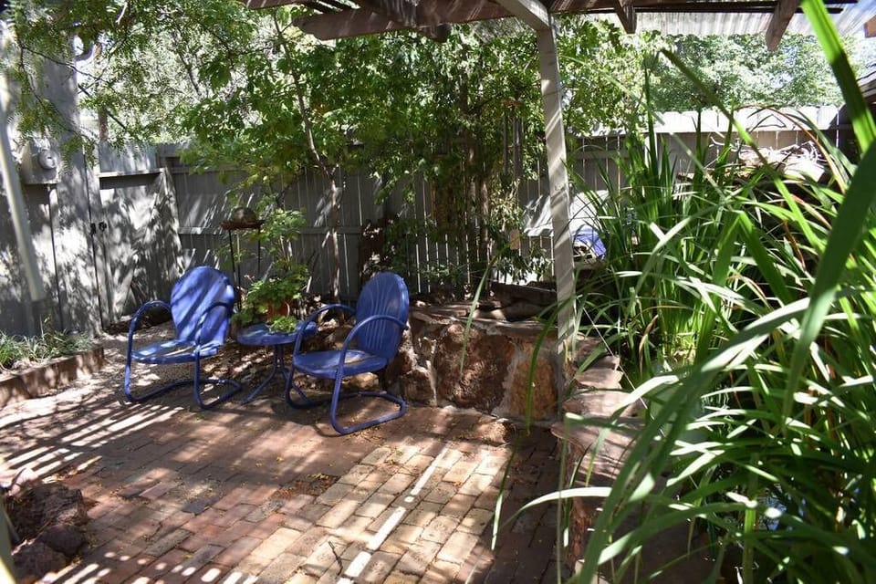 Private back patio